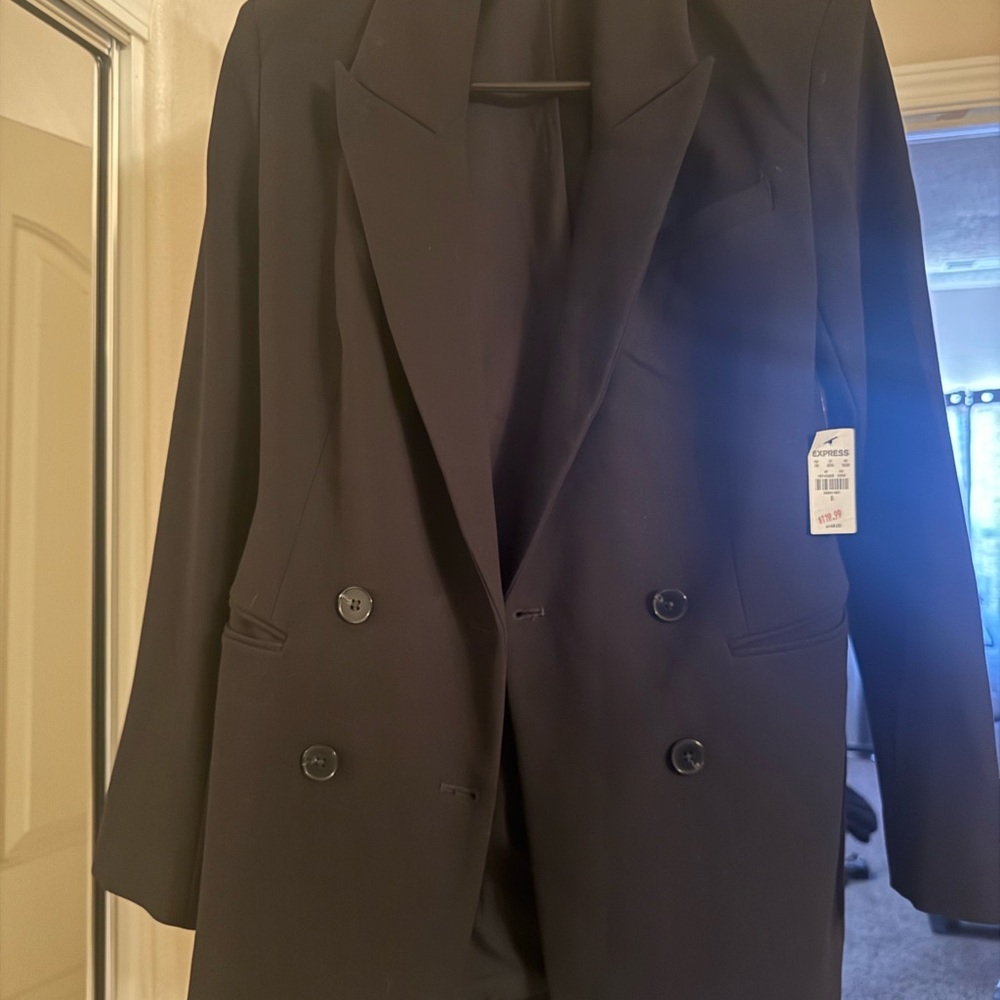 Express Black Double-Breasted Blazer
